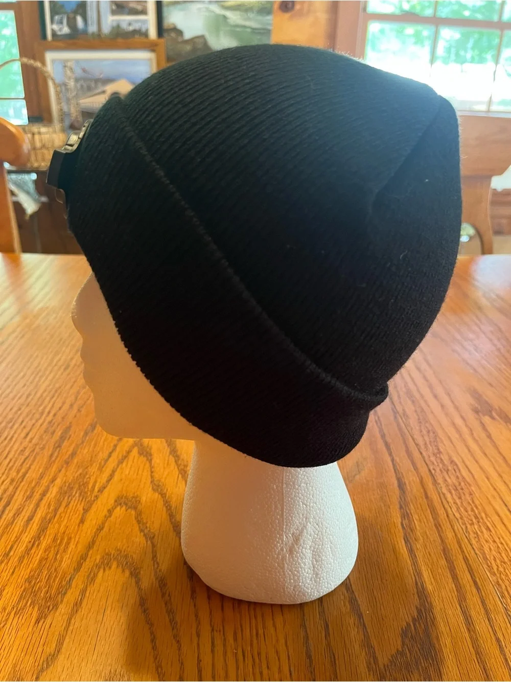 Black Beanie Hat with Rechargeable Head light New without tags